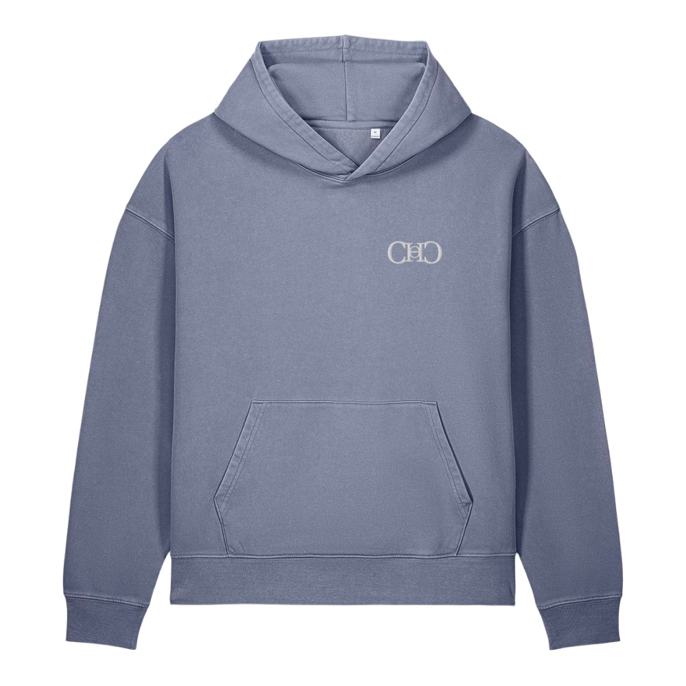 Washed Hoodie — Blue front